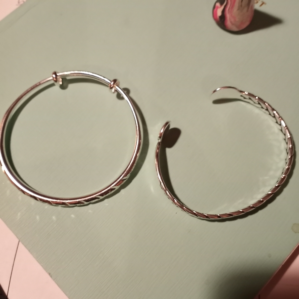 NEW S925 Handmade Diamond Cut Adjustable Bracelet - Picture 10 of 13